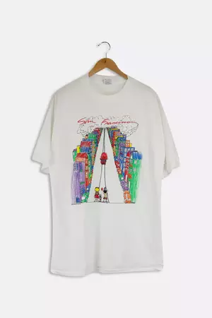 Vintage 1992 San Francisco Crayon Coloring T Shirt | Urban Outfitters