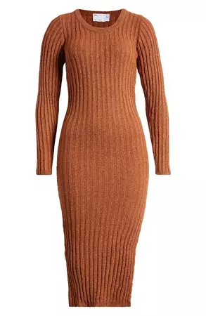 ASOS DESIGN Long Sleeve Midi Sweater Dress | Nordstrom