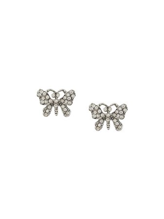 Oscar De La Renta Butterfly-Shaped Earrings Ss20 | Farfetch.com