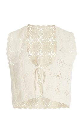 Lucy Crocheted Cotton Vest By Leset | Moda Operandi