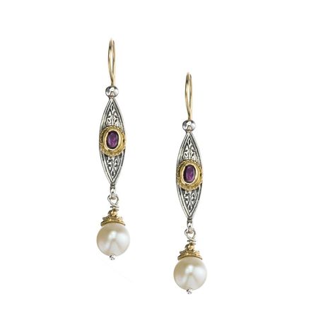 medieval pearl earrings