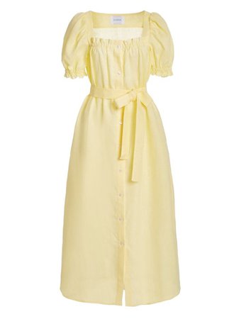 yellow cottagecore dress