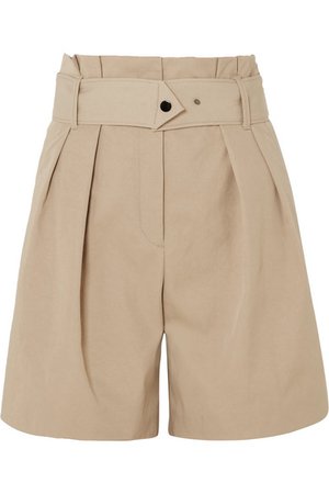 BY MALENE BIRGER Waoi belted pleated canvas shorts