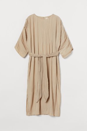 Plisované šaty - Béžová - ŽENY | H&M SK