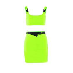 Neon Crop Top Skirt Set Co-Ords | Harajuku Basics – HarajukuBasics