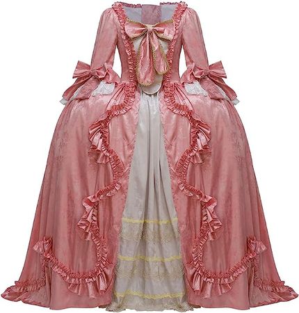 Amazon.com: Willyacos Court Rococo Baroque Marie Antoinette Ball Dresses 18th Century Georgian Era Costumes Dress Victorian Ball Gown : Clothing, Shoes & Jewelry