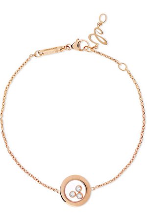 Chopard | Happy Diamonds 18-karat rose gold diamond bracelet | NET-A-PORTER.COM