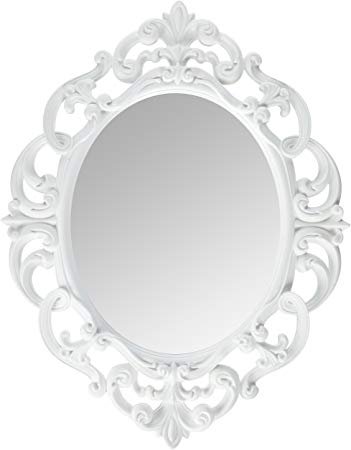 Kole White Oval Vintage Wall Mirror: Amazon.ca: Home & Kitchen