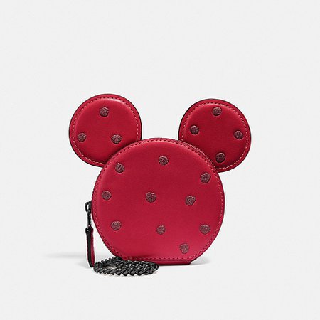 COACH: Boxed Minnie Mouse Coin Case