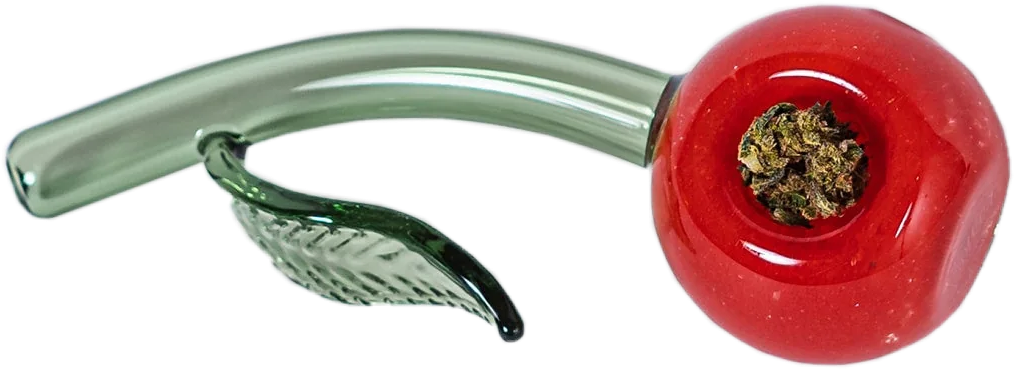 Edie Parker glass cherry weed pipe