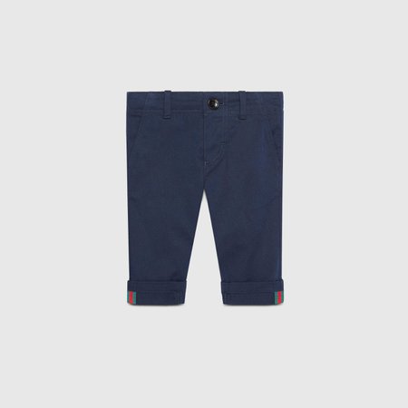 Baby gabardine pant with Web - Gucci Boy's Pants & Shorts 475408XBB564275