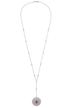 Fred Leighton | Collection 18-karat white gold and platinum multi-stone necklace | NET-A-PORTER.COM