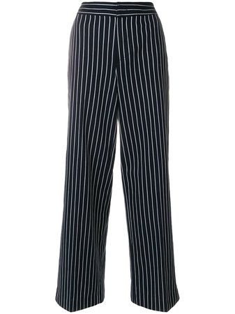 Moncler Chalk Stripe High Waist Trousers - Farfetch