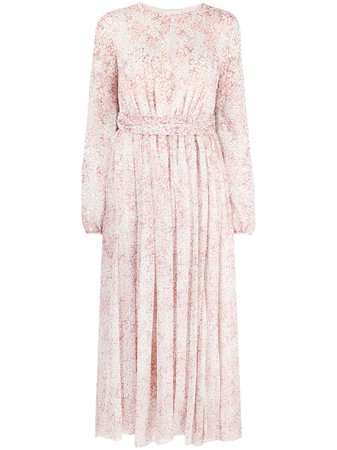 Shop pink Giambattista Valli floral print silk maxi dress with Express Delivery - Farfetch