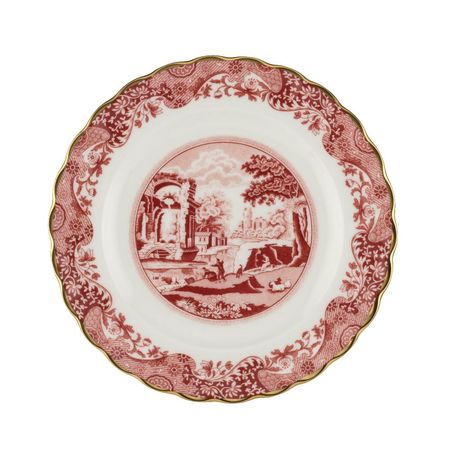 Spode 1770 Italian Plate, Cranberry - Fortnum & Mason