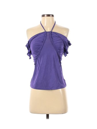 Just Cavalli draped Purple midnight Short Sleeve Blouse Size 40 (IT) - 84% off | thredUP