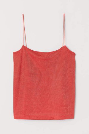 Camisole Top with a Sheen - Red