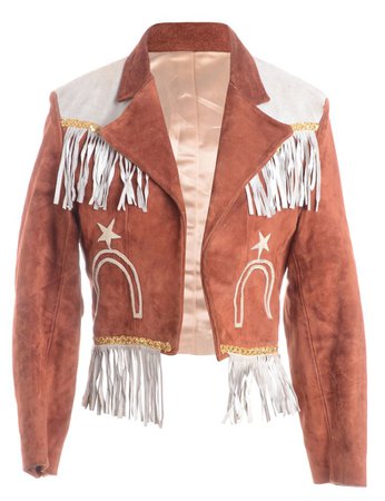 Women's 1970s Fringed Suede Jacket Brown, S | Beyond Retro - E00454815