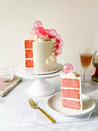 Rosé Pink Champagne Cake That’s Elegant and Delicious - XO, Katie Rosario