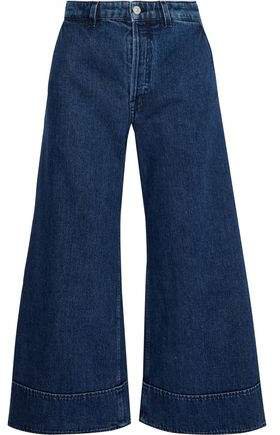 Cropped High-rise Wide-leg Jeans
