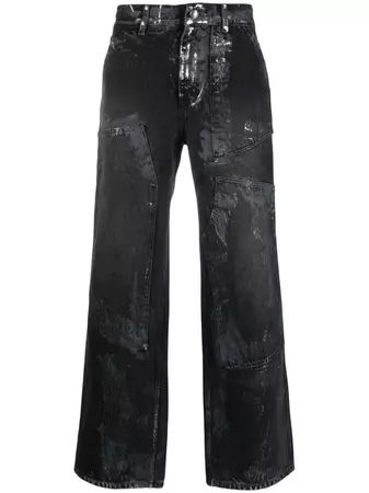 andersson bell wide leg mid rise jeans