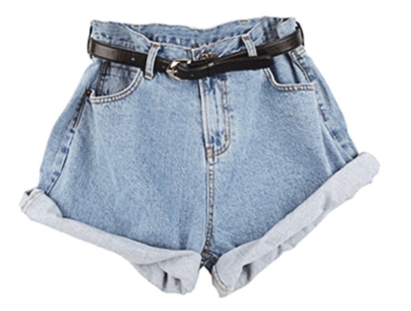 Roll Up Denim Shorts — Miss Iny ($88.00)