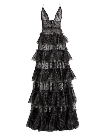 Ralph and Russo Multi Tiered Sheer Star Gown