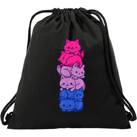 bisexual flag cat string backpack