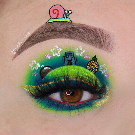 SpongeBob eye makeup