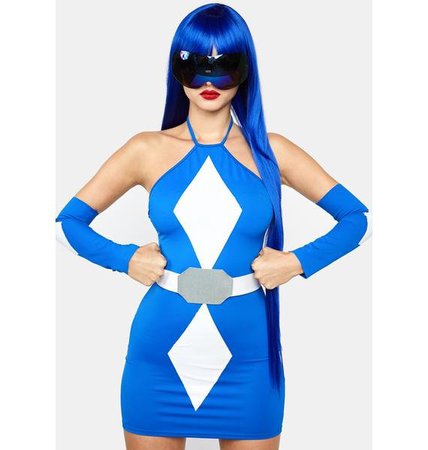 Forplay Sexy Superhero Costume Set - Blue | Dolls Kill