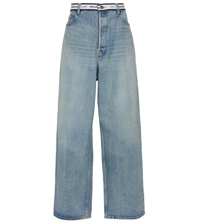 Balenciaga - High-rise wide-leg jeans | Mytheresa