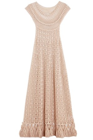 Ryan Roche - Sand Pink Crochet Dress | BONA DRAG