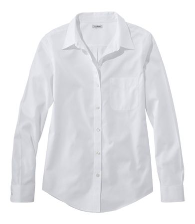 Women's Wrinkle-Free Pinpoint Oxford Shirt, Long-Sleeve Relaxed Fit at L.L. Bean