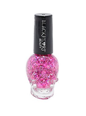 Blackheart Beauty Nail Polish "Hot Pink Glitter Splatter"