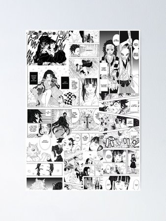 demon slayer manga collage