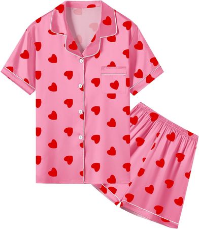Amazon.com: Umeyda Women & Girls Satin Pajamas, Soft Silk Button Down Sleepwear 2 Piece PJS Set, Gifts for Mom/Wife, Mothers Day: Clothing, Shoes & Jewelry