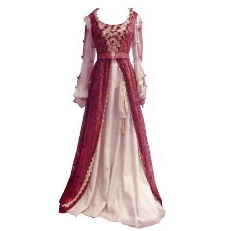 pink medieval gown