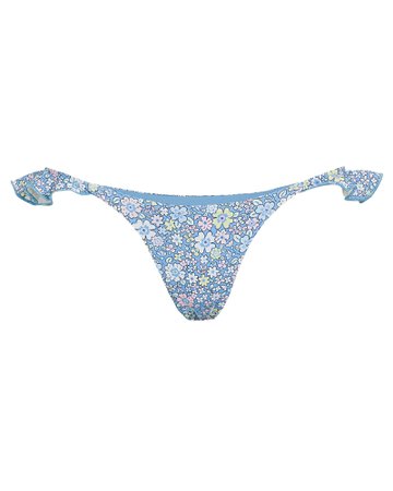 Frankies Bikinis Ali Ruffled Floral Bikini Bottom | INTERMIX®