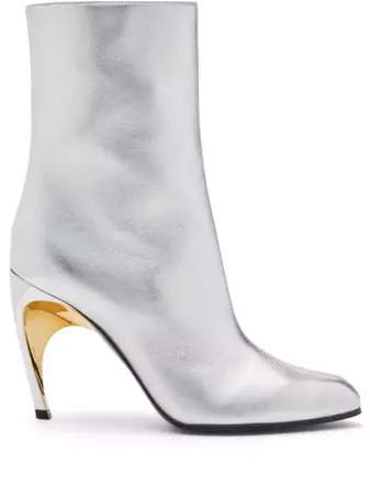 Alexander McQueen Armadillo 95mm Leather Ankle Boots - Farfetch
