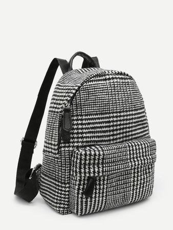 backpack gray and black houndstooth - Google Search