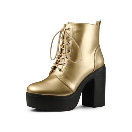 Gold Chunky Boot Heel 2