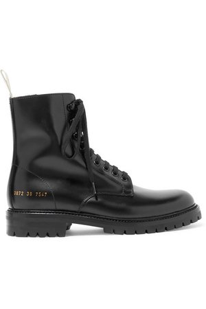 Common Projects | Combat leather ankle boots | NET-A-PORTER.COM
