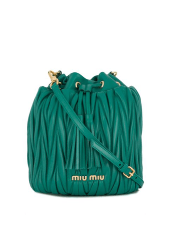 Miu Miu Drawstring Bag Turquoise