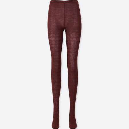 Uniqlo WOMEN HEATTECH KNITTED CABLE KNIT TIGHTS
