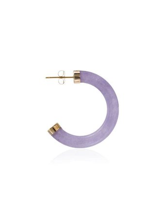 Loren Stewart Purple Jade Hoop Earrings