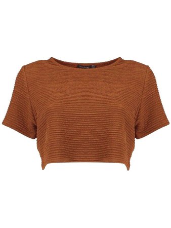 Brown Crop Shirt