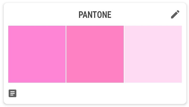 pink pantone palette