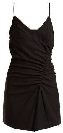 JACQUEMUS Conga Ruched Mini Dress in Black
