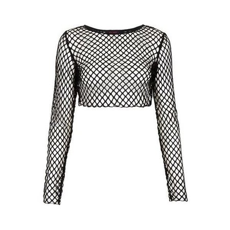 Cropped Fishnet Top