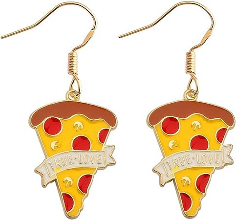 Amazon.com: SEIRAA Pizza Earrings Pizza Lover Gift Mini Food Jewelry Friendship Gift Miniature Pizza Slice Post Earrings Pizza Jewelry: Clothing, Shoes & Jewelry